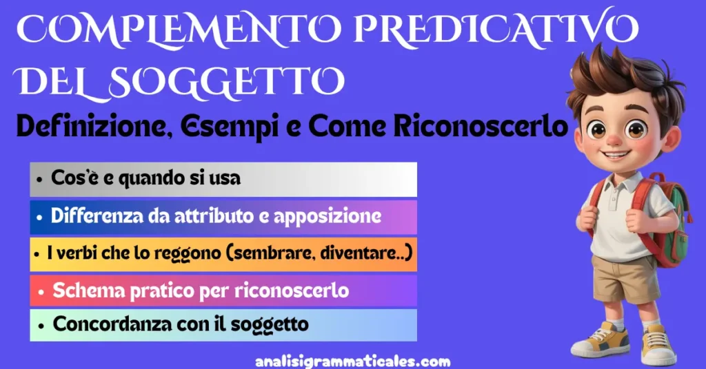 COMPLEMENTO PREDICATIVO DEL SOGGETTO