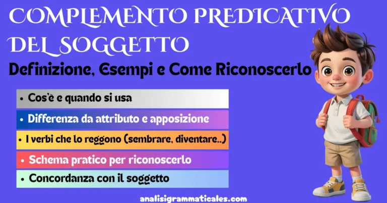 COMPLEMENTO PREDICATIVO DEL SOGGETTO